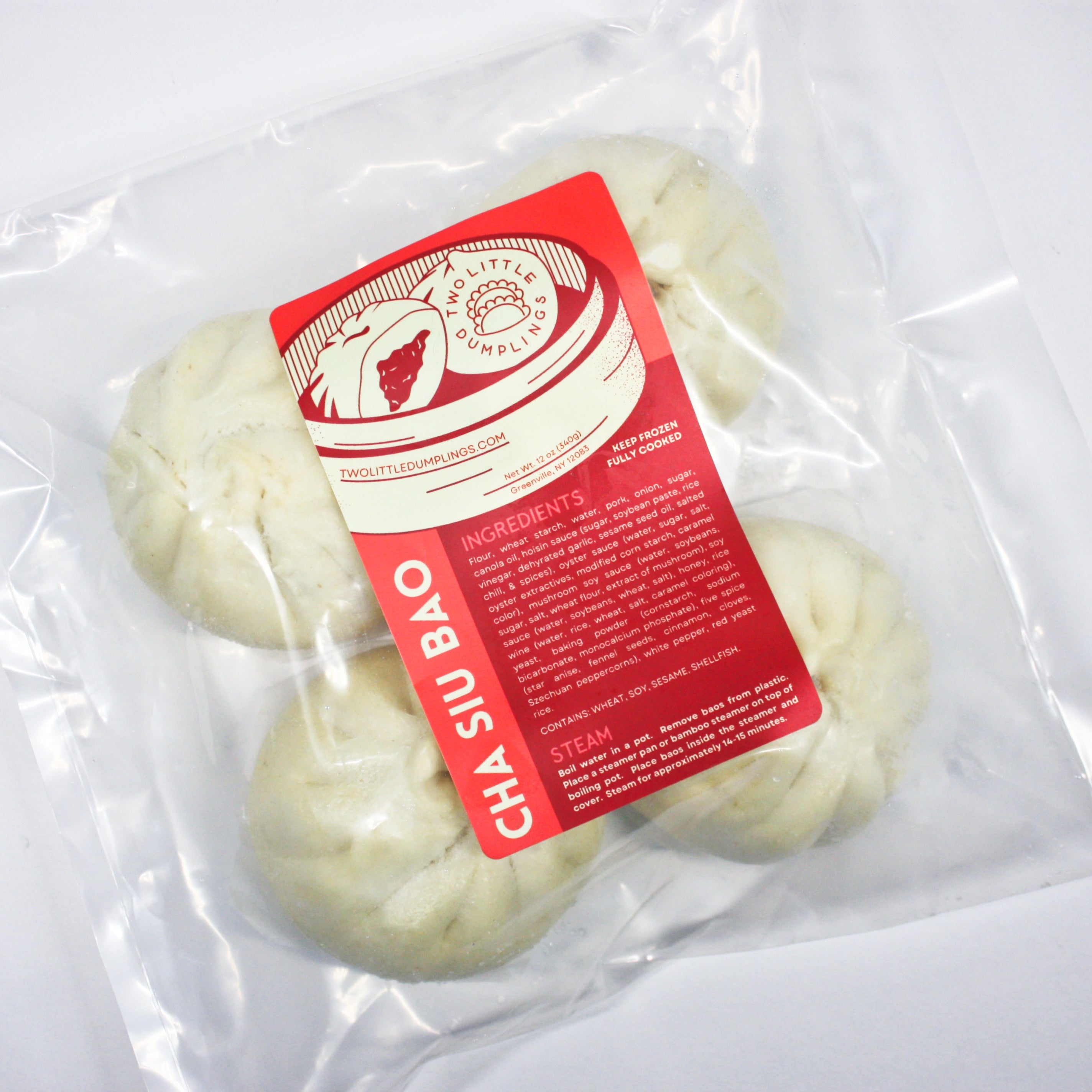 Cha Siu Bao BBQ Roast Pork Buns 4 pcs Two Little Dumplings